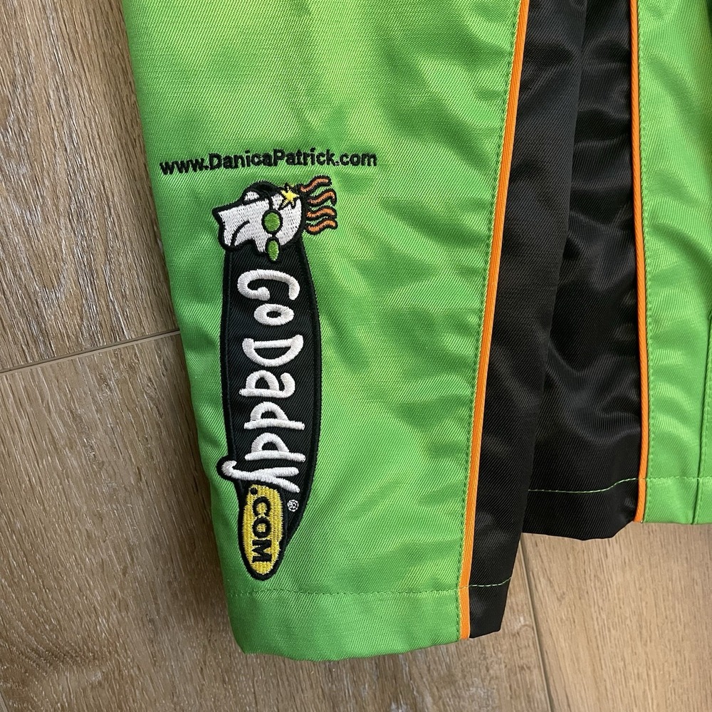 Chase Authentics NASCAR Danika Patrick Go Daddy Jacket Green Size Large - Picture 8 of 13